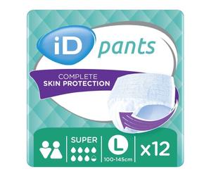 1 x iD Pants Super Incontinence Pull Up Pants Unisex - Large - Pack of 12