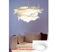 1 x IKEA KRUSNING Pendant lamp shade + Ring white, 85 cm 502.599.21 PUP10