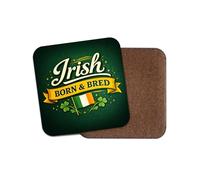 1 x Irish Born & Bred Coaster - Ireland Flag Home Men's Birthday Gift #71927