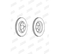 1 x Jurid Brake Disc Front Vented Fits Jeep 3.0 Grand Cherokee CRD 2011 On