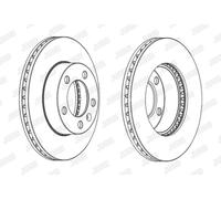 1 x Jurid Brake Disc Front Vented Fits Nissan NV400 2.3 11-17