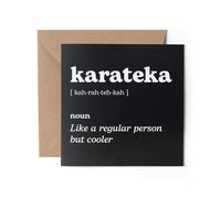 1 x Karateka Greeting Card - Karate Fan Dictionary Description Regular But Cooler Sport Definition Funny Joke Hobby Job Happy Birthday #82610