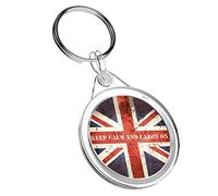 1 x Keep Calm Carry On Britain - Keyring IR02 Dad Kids Birthday #14515