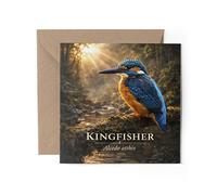 1 x Kingfisher Bird Greeting Card - Latin Name Animal Science Biology Birthday Gift #72042