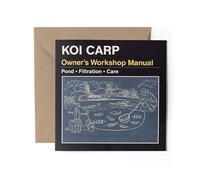 1 x Koi Carp Greeting Card - Fish Pond Owner's Workshop Manual Men's Women's Birthday #72356