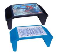 1 x Lap Desk Laptop Stand Portable Plastic Study Table for Kids Read Eat Watch Movie on Couch/Sofa or Floor Coffee Serving Tray Breakfast in Bed Table with Storage Space (Blue, Random Design)
