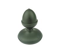 1 x Linic Plastic Acorn Top Fence Finial & 4" (100mm) Round Fence Post Cap, Black, Rot Proof. (GT0006). UK Made. Free UK Postage
