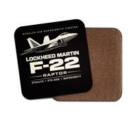 1 x Lockheed Martin F-22 Raptor Aircraft Coaster - Jet Aviation Plane Military Birthday Office Gift #84369