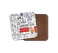 1 x London England Coaster - British Britain UK Bus Tower Bridge Tea Fun #14485