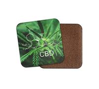 1 x Macro CBD Coaster - Cannabis Flower Marijuana Weed Aesthetic #16624