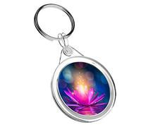 1 x Magic Lotus Flower Lily Pink - Keyring IR02 Mum Dad Kids Birthday #2066