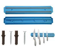 1 X Magnetic Knife Holder Storage Rack Twin Strip Multipurpose Utensil Kitchen Craft Tool Holder Organizer for Wall Fixings Included (Blue 33cm)
