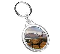 1 x Majestic Stag Deer Scottish - Keyring IR02 Dad Kids Birthday #14361