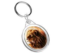 1 x Majestic Wild Lion Big Cat - Keyring IR02 Mum Dad Birthday 8800