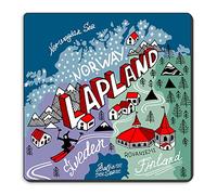 1 x MDF Fridge Magnet - Lapland Finland Map Christmas Secret Santa Festive Magnets #19425