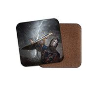 1 x Medieval Knight Coaster - Lightening Storm Battle Shield Gamer #14825