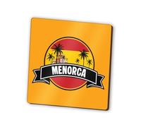 1 x Menorca Square Magnet - Spain Spanish Flag Skyline Landmarks City Fridge Magnetic Travel Holiday Family Friend Women Men #83284