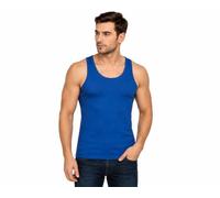 1 X Mens 5 Star Executive Pure 100% Cotton Colored & White Interlock Vest in Size Small to 5XL (Large, Royal Blue)