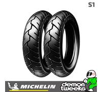 Michelin Moto S1 50j Reinforced Tl/tt Touring Tire Silver 3.00 / R10