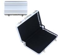 1 x mini briefcase made of aluminium with snap closure, 10 x 6.5 cm, mini money case, silver voucher packaging, money case for birthdays, for children and friends