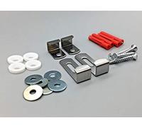 1 x Mirror Clip Set zinc Plated 4 Part Set Includes Screws and rawl Plugs