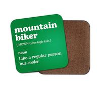1 x Mountain Biker Square Coaster - Biking Regular but Cooler Dictionary Definition Funny Joke Job Hobby #83777