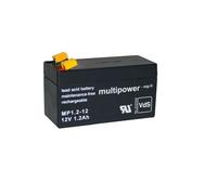 1 x Multipower Lead-Acid Battery MP1.2-12 12V / 1.2Ah Faston 4.8 +/-