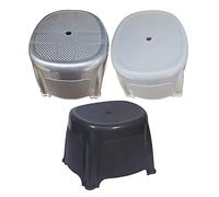 1 x Multiuse Rib Bath Stool Non Slip Grip Bathroom Stool BPA Free Plastic Shower Stool With Four Anti Slip Grip On Leg Sturdy Step Stool For Kids & Adults in Bathroom Toilet Kitchen (Random)