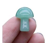 1 x Mushroom Statue with Natural Stones Carved Ornament for Crafts Rose Quartz Amethyst Fish Tank Home Decor