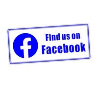 1 x N3E Sticker Find Us on Facebook Sign Social Media Logo Car Van Taxi Window Vehicle Advertising Decal Advertisement Shop Business Notice Label Promotion 200x87mm (Externally to Smooth Surfaces)