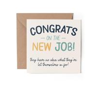 1 x New Job Greeting Card - Funny Congrats Work Colleague Joke #85298