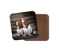 1 x Obedient Basset Hounds Coaster - Loyal Dog Lover Animals Pets Puppy #16330