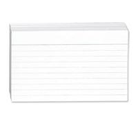 1 X Office Record Cards Ruled Both Sides 6x4in 152x102mm White [Pack 100]+ A Free Pen