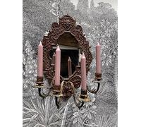 1 x Old Rose Pink Coloured Dinner Candle - Rustic Dusky Pink Taper Bistro Dining Candle - Taupe Dark Pink Tall Candle - 18cm, 8 Hour Burn - Homewarming Gift