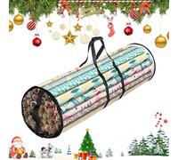 1 x Organisation of the Gift Paper Holder - 80x22cm Pack Paper Container | Transparent Organizer with Handle for Family Parties at Home and Office Easy to Carry
