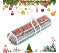 1 x organising wrapping paper holder, 80 x 22 cm, wrapping paper container, transparent organiser with handle for family celebrations at home and in the office, easy to transport