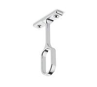 1 X OVAL WARDROBE RAIL CENTRE SUPPORT BRACKET CHROME (SUKI)