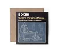 1 x Owner's Workshop Manual Boxing Greeting Card - Boxer Fighter Men's Women's Birthday #72280