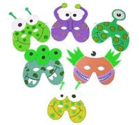 1 x Pack of 6 Monster/Alien EVA Foam Masks - assorted designs
