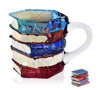 1 x Painted Book Mug, Hand Painted 3D Coffee Mug, 200ml Stained Glass Coffee Mug, Novel and Unique Design Makes a Great Gift for Book Lovers