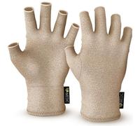 1 X Pair Of Fingerless Arthritis Gloves - Provide Relief & Compression For Painful, Swollen, Arthritic Hands - Cream, Size Large
