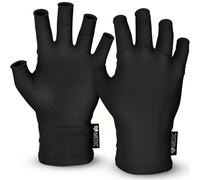 1 X Pair Of Fingerless Arthritis Gloves - Provide Relief & Compression For Painful, Swollen, Arthritic Hands - Black, Size Large