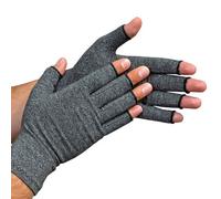 1 X Pair Of Fingerless Arthritis Gloves - Provide Relief & Compression For Painful, Swollen, Arthritic Hands - Grey, Size Medium