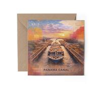 1 x Panama Canal Greeting Card - Engineering Travel Modern Art Gift #72119