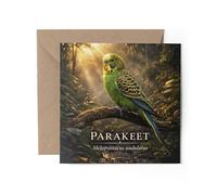 1 x Parakeet Bird Greeting Card - Latin Name Animal Science Biology Birthday Gift #72039