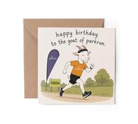 1 x Parkrun GOAT Greeting Card - Running Happy Birthday Funny Cute Cartoon #72735
