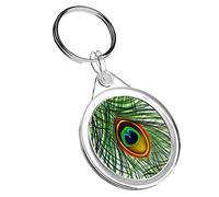 1 x Peacock Feather Bird - Keyring IR02 Mum Dad Birthday Fun #13098