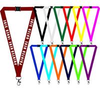 1 x Personalised Printed Neck/Lanyard. Personalised ID Neck Strap Lanyard for holding a name badge, ID card or keys. Red, Blue, Black, Yellow, White (BURGUNDY) (Hands Off ® Lanyard)