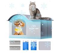 1 x Pet Cooling House - Outdoor Dog Bed | Dog House | Portable Pet Shelter for Summer | Elevated Cot for Outside | Waterproof Puppy Kennel Patio | Breathable Canopy Shade Crate Pets