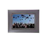 1 x Photograph Presentation Border Frame Card Strut Mount Grey/Silver 8x6"